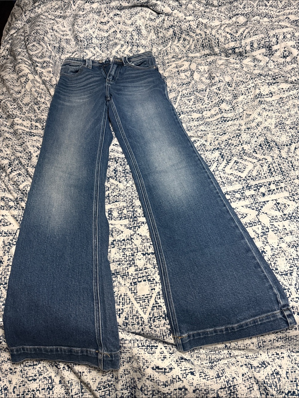 Women's Wide Leg Blue Jeans Kancan 1/24